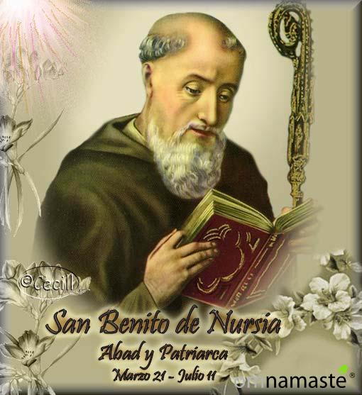 Estampa oracion San Benito Abad