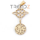 Colgante acero doble proteccion dorado