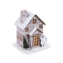 Casa Decorativa LED de Navidad Casa de Abedul Plateado