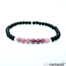 Pulsera Pareja Turmalina Verde y Rosa