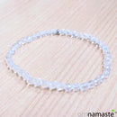Pulsera Cuarzo Blanco Facetado Bola 5mm
