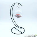 Portavela ola esfera pequeña jaspe rojo