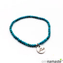 Pulsera turquesa bola 4mm facetada