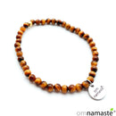 Pulsera ojo de tigre bola 4mm