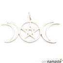 Colgante Plata Tetragramaton y Lunas 5,5cm
