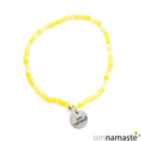 Pulsera calcita amarilla bola 4mm facetada