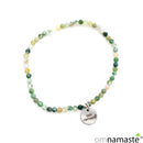 Pulsera ágatha musgosa bola 4mm facetada