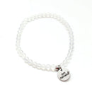 Pulsera facetada bola 4mm cuarzo opalizado