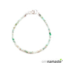 Pulsera Amazonita Bola 2mm con cierre de plata