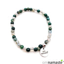 Pulsera Ágata Musgosa bola 4mm