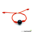 pulsera roja bola onix 12mm