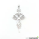 Colgante Unalome con Flor de Loto Acero