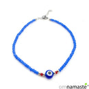 Tobillera Acero Cristal Ojo Turco