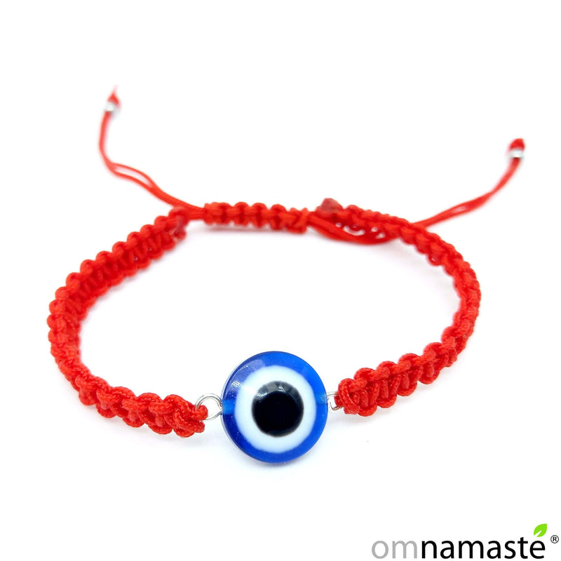 pulsera roja macramé ojo turco
