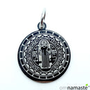 Colgante acero medalla San Benito 2,5cm