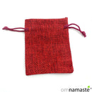 bolsita tela rojo burdeos