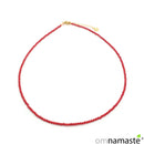 Gargantilla Mineral Coral con Cierre de Metal