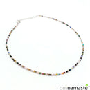 Gargantilla Mineral Multicolo con Cierre de Metal