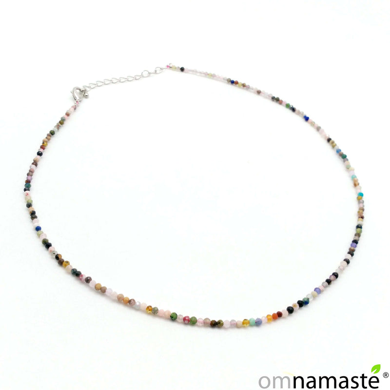Gargantilla Mineral Multicolo con Cierre de Metal
