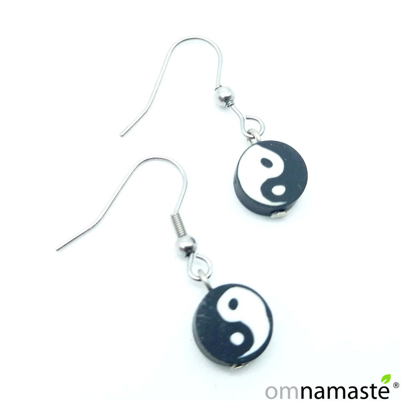 pendientes acero yin yang