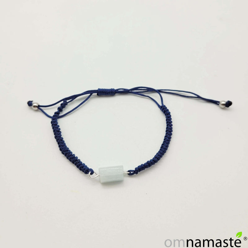 Pulsera macramé Aguamarina