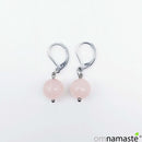 Pendientes de Cuarzo rosa