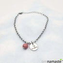 Pulsera acero con rodonita Te Quiero