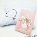 Pulsera acero con rodonita Te Quiero