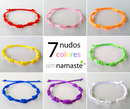 Pack 7 Pulseras 7 Nudos 7 Colores + 1 de Regalo