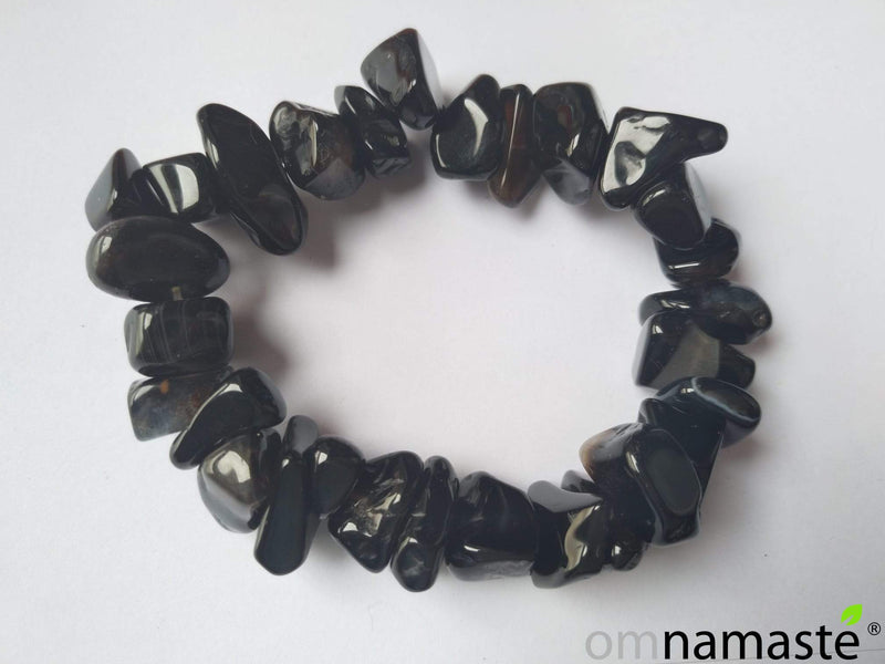 Pulsera Chip Ágata Negra