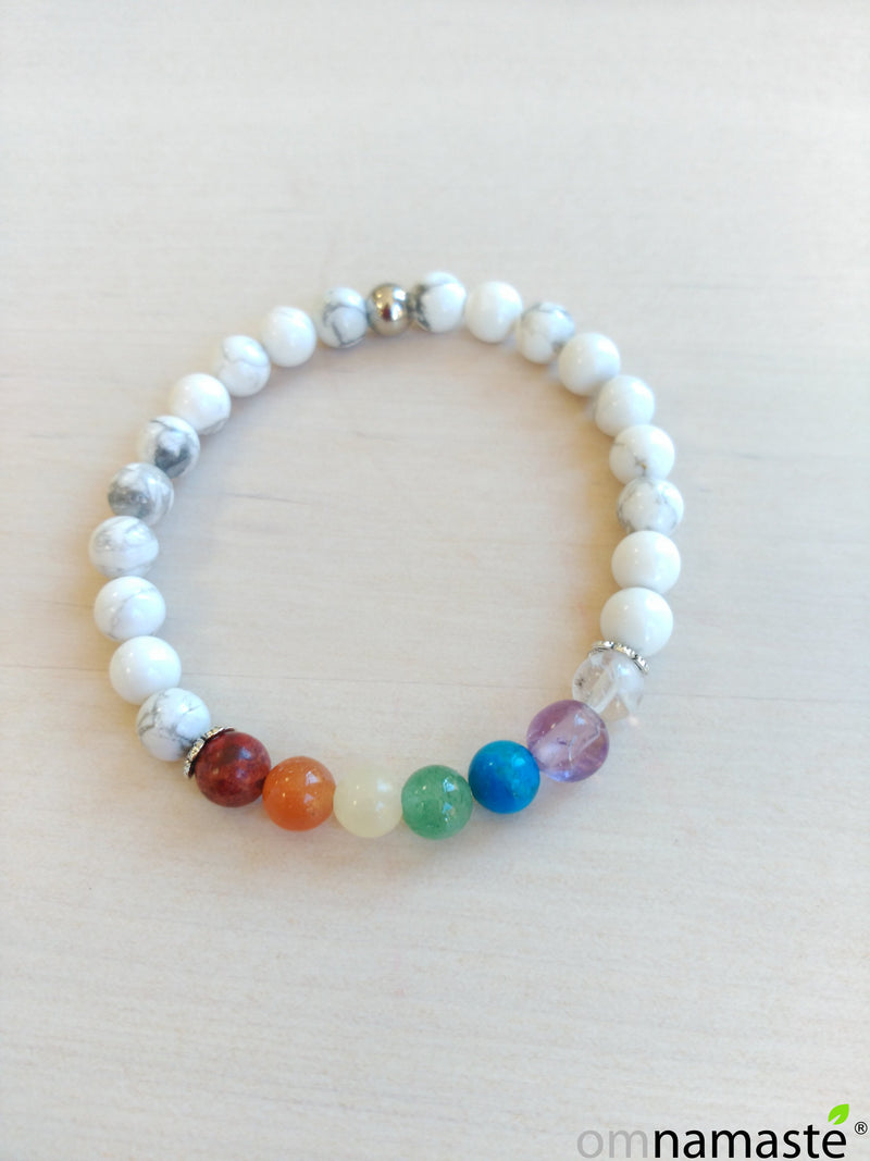 Pulsera blanca chakra