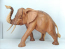 Figura elefante grande tallada en madera