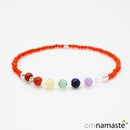 Pulsera Minerales 7 chakras plata
