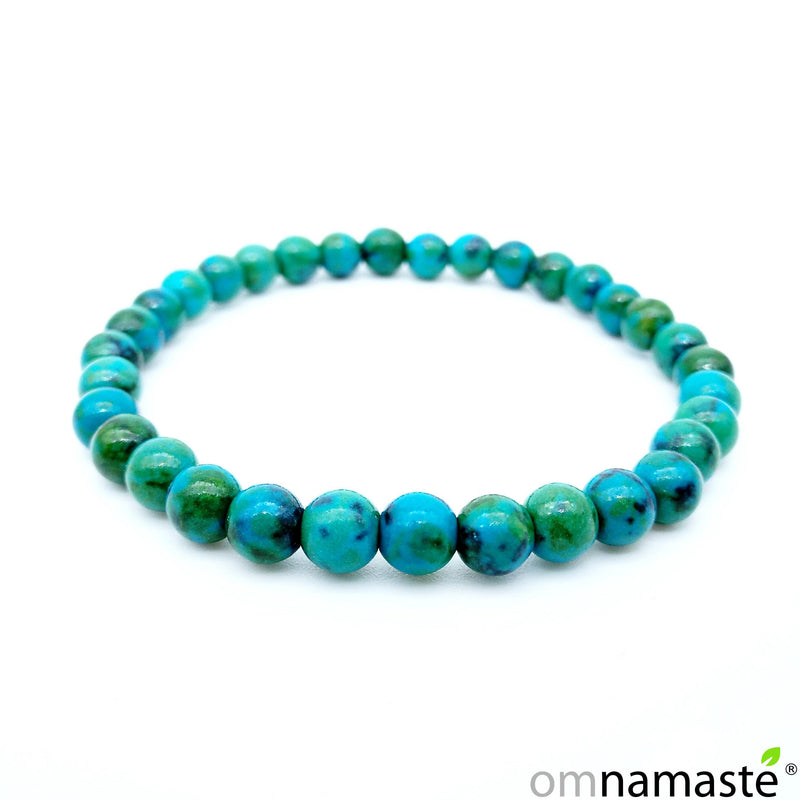 Pulsera elástica Crisocola Bola de 6mm