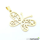 Colgante Acero Mariposa Dorada Grande