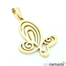 Colgante Acero Mariposa Dorada