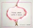 Pulsera de nudos Lazo Rosa
