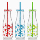 Botella con tapa y pajita