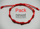 Pack de Pulseras rojas siete nudos
