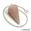 Péndulo Prisma Cuarzo Rosa Extra