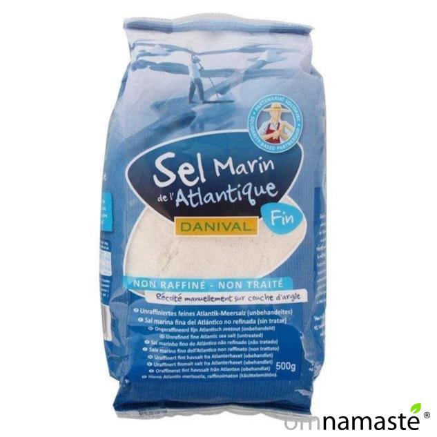 Sal marina del Atlántico blanca fina 1kg (DANIVAL)