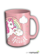 Taza plástico apto microondas 350ml Unicorn