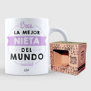 Taza "Eres la mejor nieta del mundo mundial"