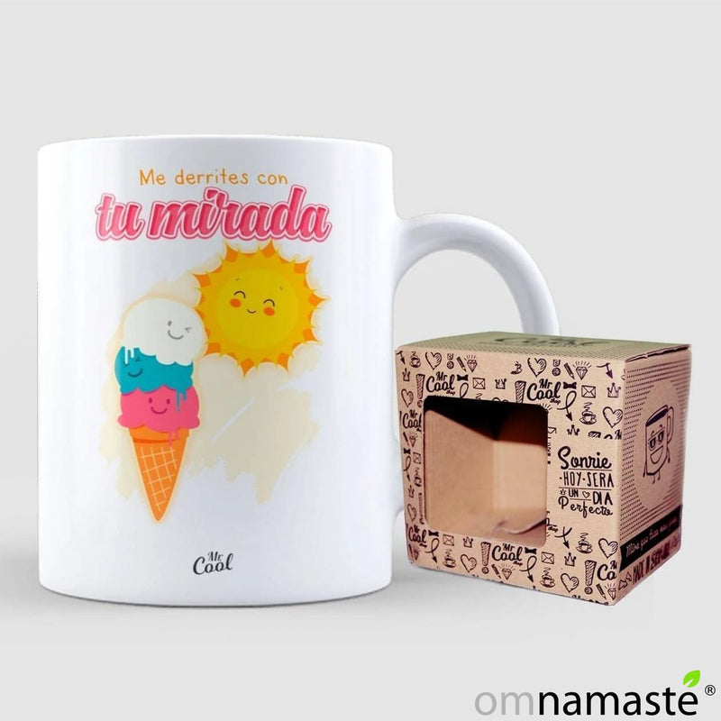 Taza "Me derrites con tu mirada"