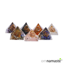 Pirámide orgonita 2.5x2.5cm multicolor