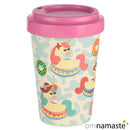 Taza Bambú con Tapa Silicona Unicornio de Vacaciones