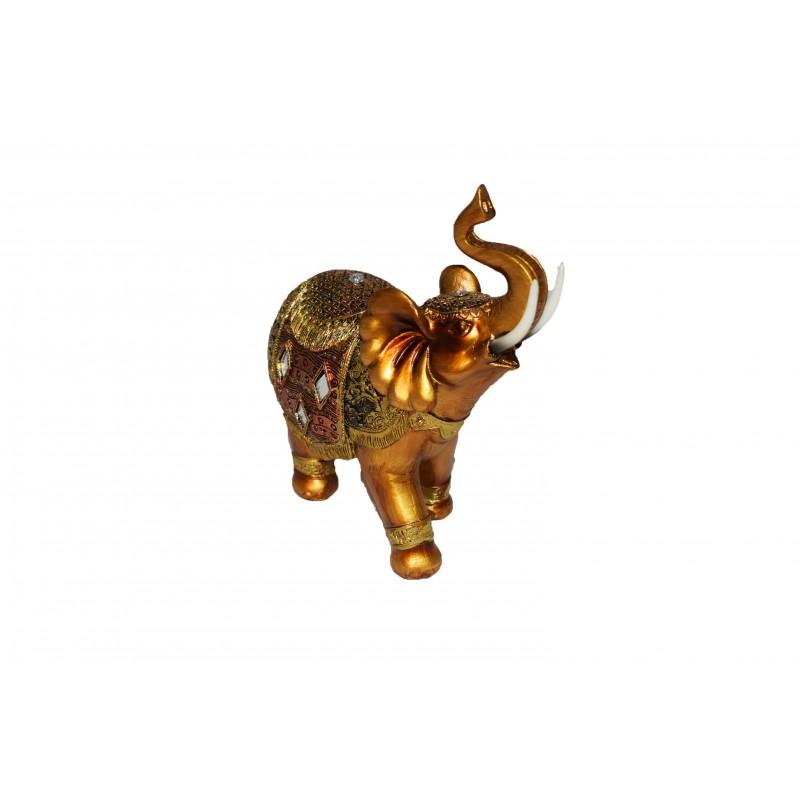 Elefante 21cm Dorado de Resina