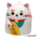 Taza Blanca Gato de la Suerte