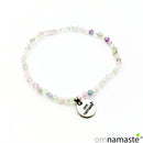 Pulsera facetada fluorita bola 2mm