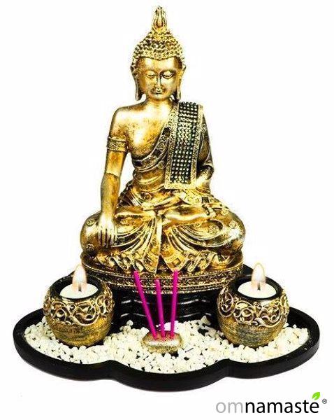 Figura Buda Portavelas 29cm
